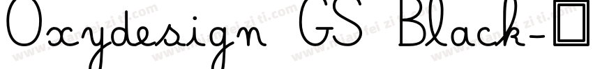 Oxydesign GS Black字体转换